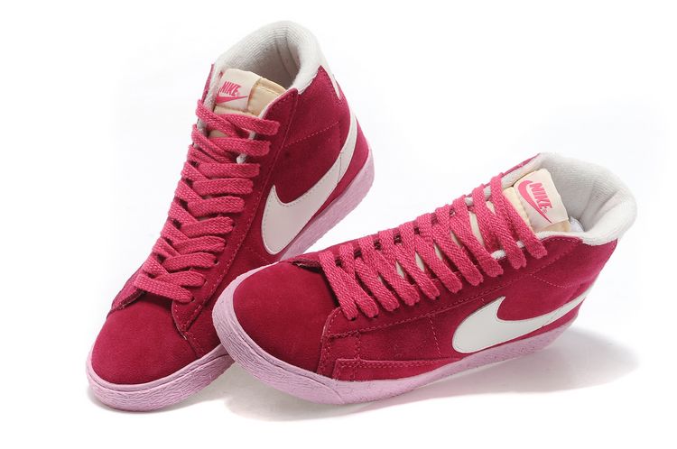 Nike Blazer Mid Suede millesime femmes chaussures blanc rouge (3)